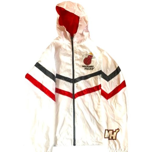 MIAMI HEAT NBA Margin Of Victory Windbreaker Jacket Jacke Anorak SIZE- SMALL - Picture 1 of 6